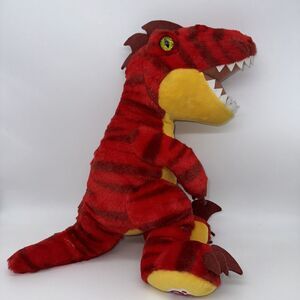 Build A Bear BAB Raptor Dinosaur Red Stuffed Plush Animal 19" Preowned GUC‎